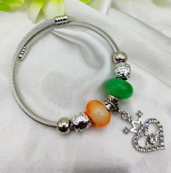 Diva Pandora Bracelet With Heart Crown