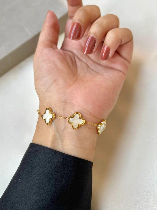 Clover Bracelet White