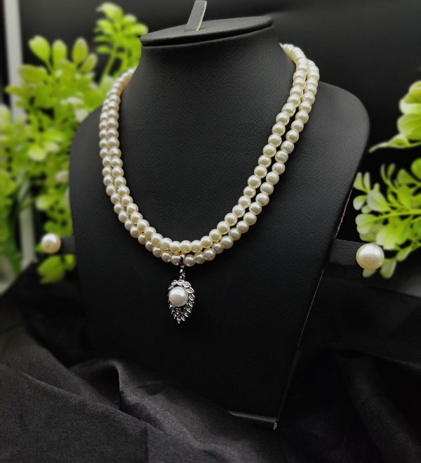 Diva Elegant Double-strand Pearl Necklace