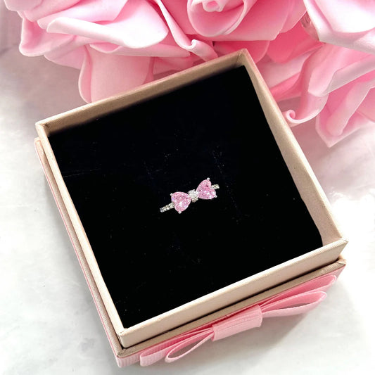 Diva Pink Bow Ring